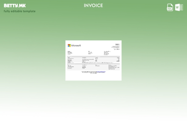 Модерен стил на САД Шаблон за фактура на Мајкрософт
