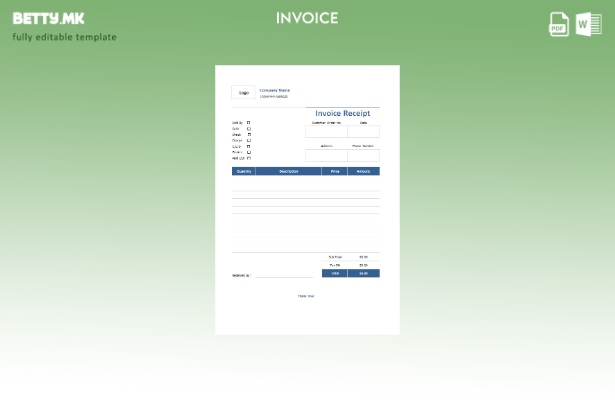 Модерен стил на бесплатен шаблон за сметки за фактура