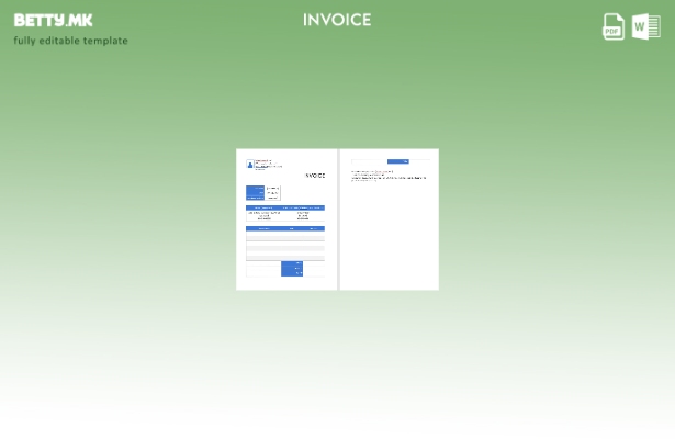 Модерен стил на професионален изведувач Шаблон за фактура
