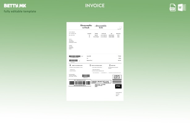 Модерен стил на USA Abercrombie & Fitch шаблон за фактура