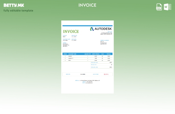 Модерен стил на USA Autodesk шаблон фактура