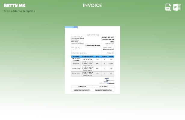Модерен стил празен шаблон за фактура за недвижен имот