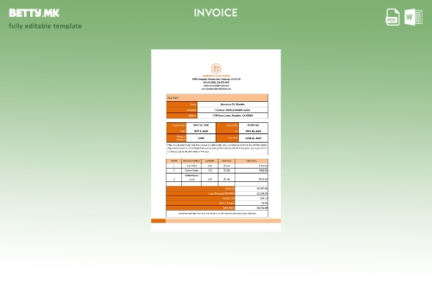 Модерен стил примерок на работа од шаблон за домашна фактура