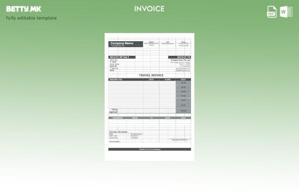 Модерен стил шаблон за патна фактура