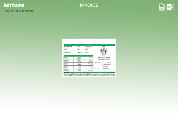Шаблон за даночна фактура на Управата за електрична енергија и вода на ОАЕ во мо