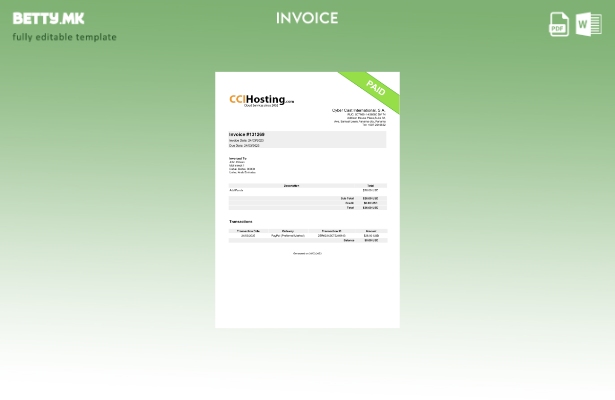 Шаблон за меѓународна фактура во модерен стил на ОАЕ Cyber ​​Cast
