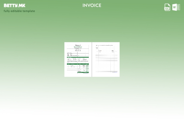 Шаблон за празна универзитетска фактура во модерен стил