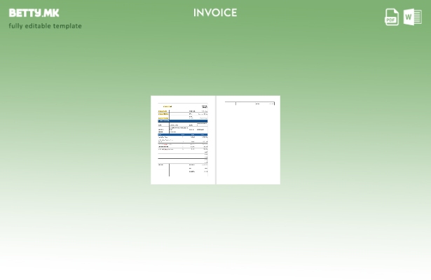 Шаблон за фактура за ИТ поддршка во модерен стил