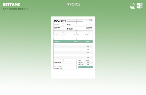 Шаблон за фактура за ИТ услуги во модерен стил