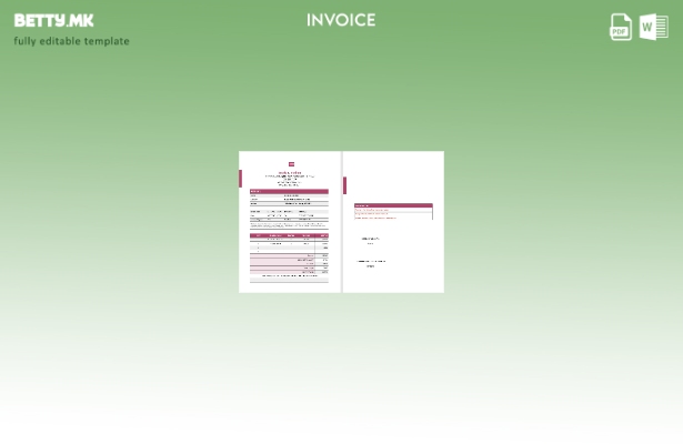 Шаблон за фактура за дизајн на слободен хонорарен модерен стил