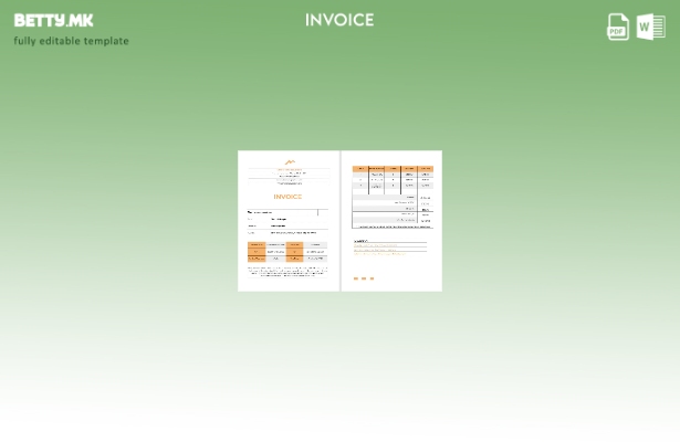 Шаблон за фактура за домашна постановка во модерен стил