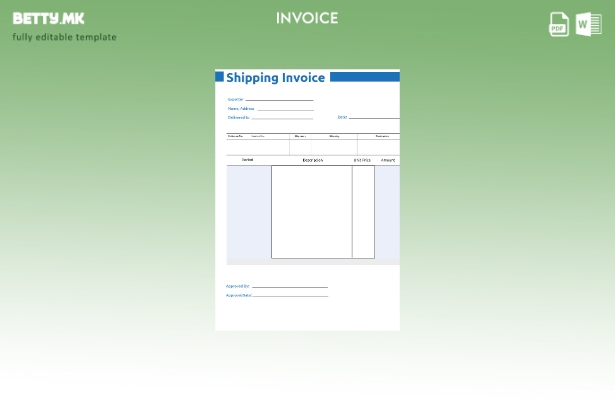 Шаблон за фактура за комерцијална испорака во модерен стил