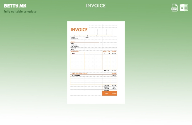 Шаблон за фактура за консултантски услуги во модерен стил