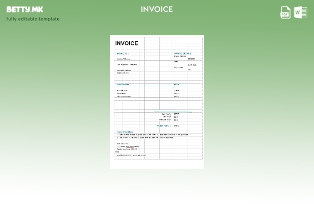 Шаблон за фактура за оптимизација во модерен стил