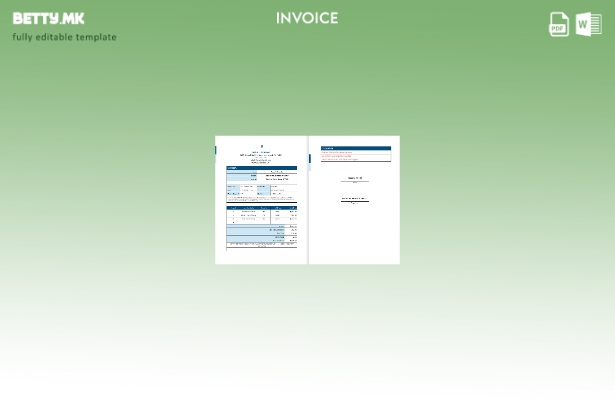 Шаблон за фактура за слободен уметник во модерен стил