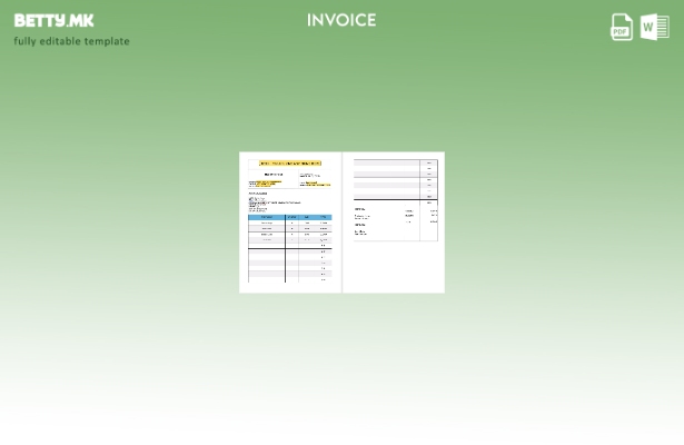 Шаблон за фактура за фактура за градба во модерен стил