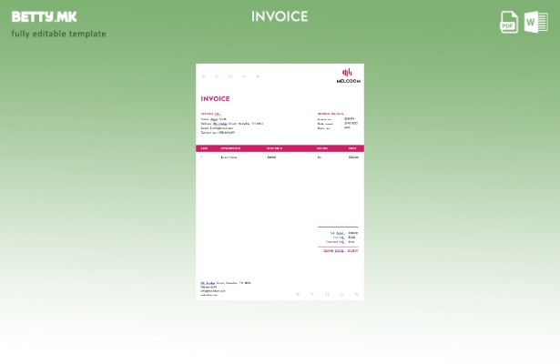 Шаблон за фактура на музички фестивал во модерен стил