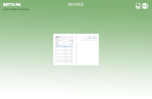 Шаблон за хотелска фактура во модерен стил