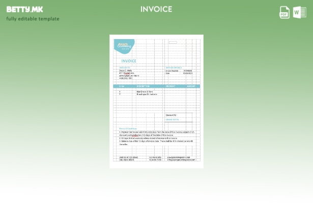 Шаблон фактура за дотерување миленичиња во модерен стил