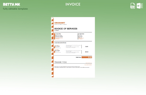 модерен стил Австралија Orianart уметнички и дизајн шаблон фактура компанија