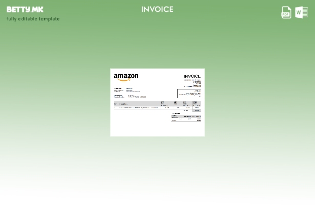 модерен стил Обединетото Кралство Амазон Шаблон за фактура на американската мулт