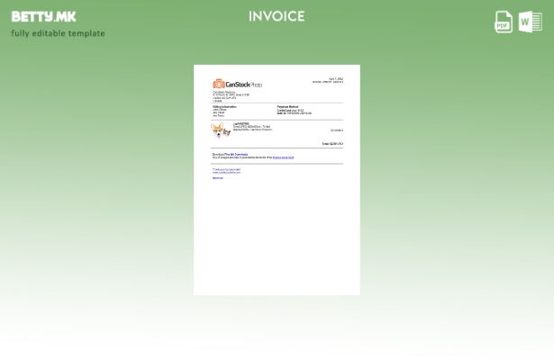 модерен стил САД Канада може да акции шаблон за фактура со фотографии