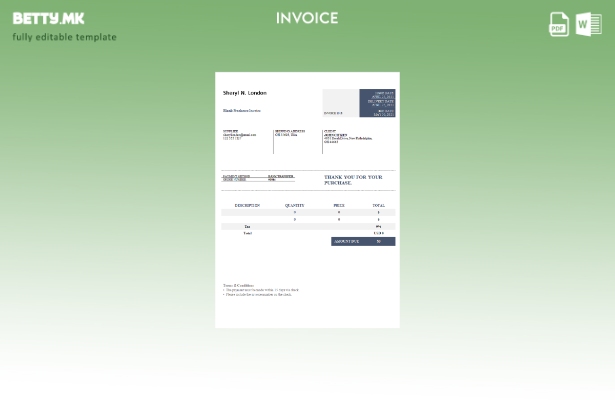 модерен стил САД Шерил Н. Лондон шаблон фактура