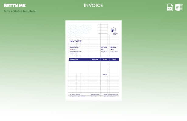 модерен стил Шаблон за фактура за деловен советник