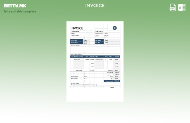 модерен стил Шаблон за фактура на компанија за движење