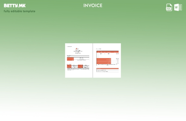 модерен стил бесплатен едноставен шаблон за фактура за хонорарен