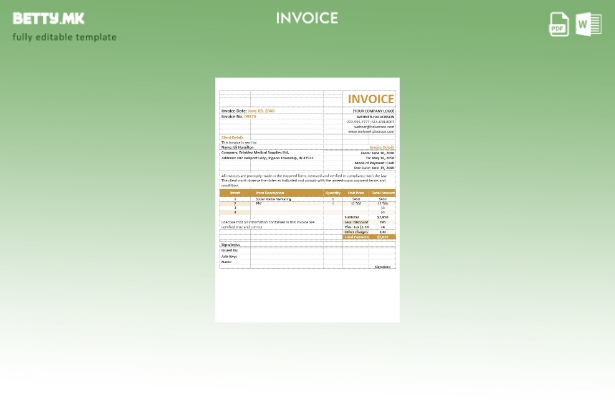 модерен стил основен шаблон за агенциска фактура