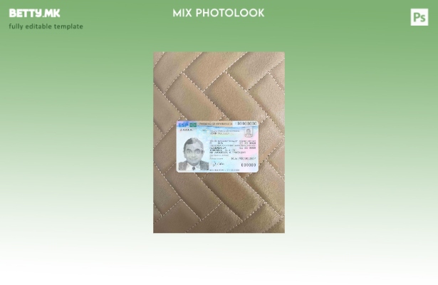 модерен стил Шпанија картичка за престој photolook ПРЕДЕН шаблон