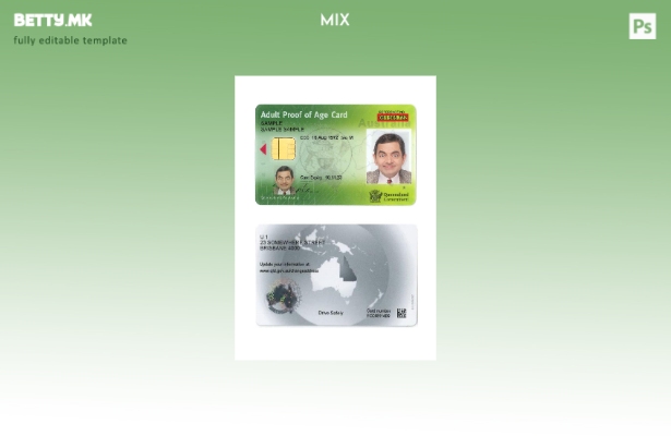 Модерен стил Австралија Квинсленд доказ за возраста шаблон картичка