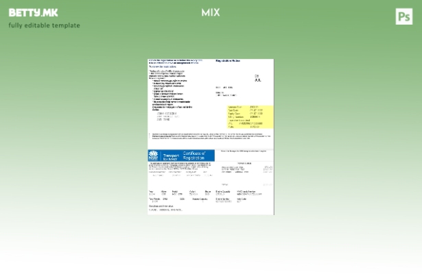 Модерен стил Австралија транспорт за Нов Јужен Велс Шаблон за сертификат за реги