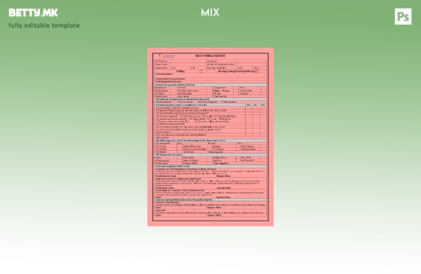 Модерен стил Саудиска компанија за електрична енергија шаблон за работна дозвола