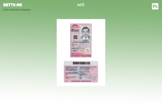 Модерен стил Шведска LMA шаблон картичка