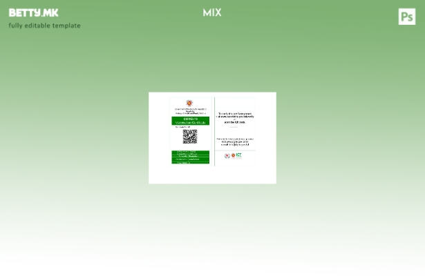 Модерен стил на Бангладеш за вакцинација КОВИД шаблон Word и PDF шаблон