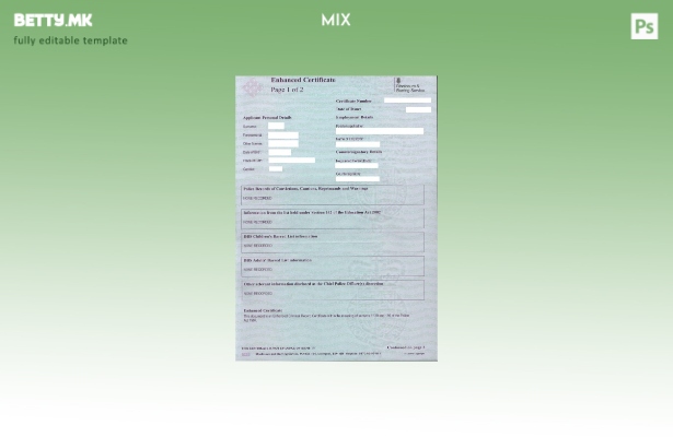 Модерен стил на Обединетото Кралство за шаблон за сертификат за обелоденување и