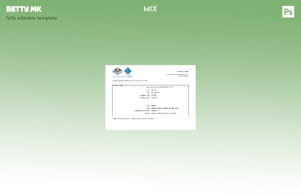Модерен стил Aust (ASIC) Шаблон за сертификат за регистрација на компанија 1