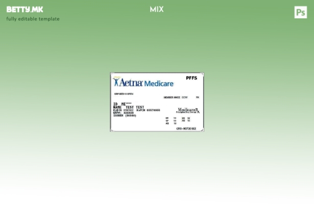 Шаблон за картичка со модерен стил USA Aetna medicare