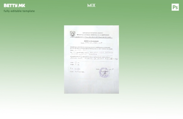 Шаблон за медицинска изјава во модерен стил на Романија