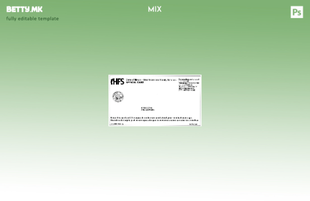 Шаблон за медицинска картичка HFS во модерен стил на САД Илиноис