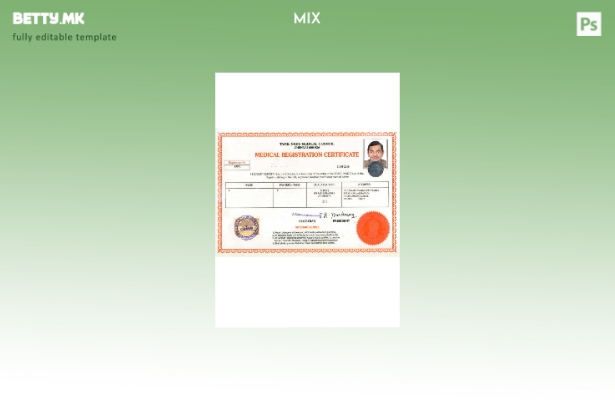 Шаблон за сертификат за регистрација во модерен стил Индија Тамил Наду