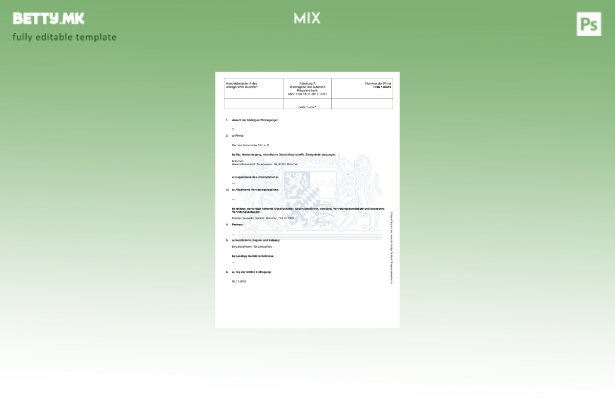 модерен стил Германскиот окружен суд во Минхен шаблон за регистрација на бизнис