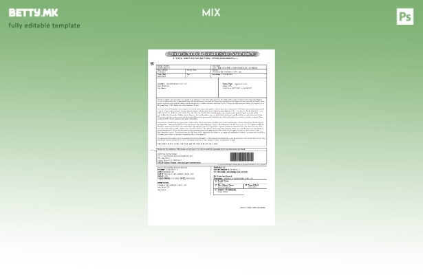 модерен стил САД Известување за акција Образец I Шаблон