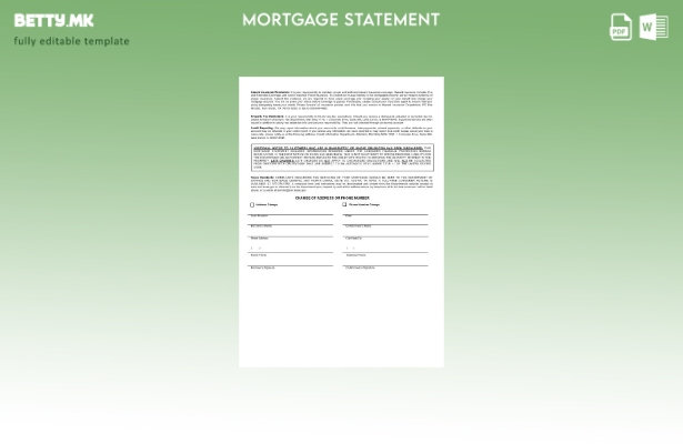 Извод за хипотека во модерен стил на Omani Bank Nizwa во шаблон за формати Wor 1