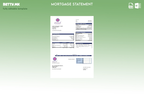 Извод за хипотека на банката Иран Замин во модерен стил во шаблон формати Word и