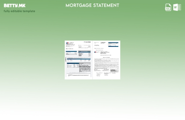 Извод за хипотека на банката во модерен стил USA Capitec во шаблон за формати Wo