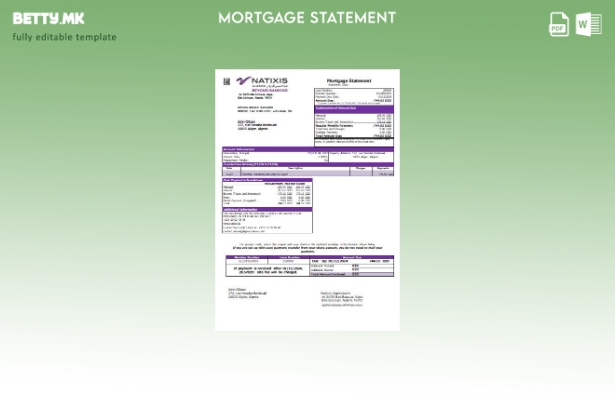 Модерен стил Алжир Натиксис Алжир Шаблон за извод на банкарска хипотека