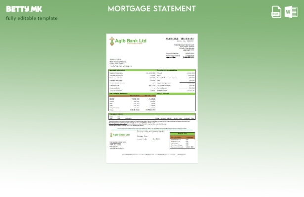 Модерен стил Гамбија Арапска Гамбија Шаблон за извод на хипотека за исламска бан